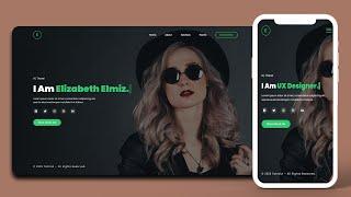 Responsive Personal Portfolio Website Using HTML and CSS  Step by Step