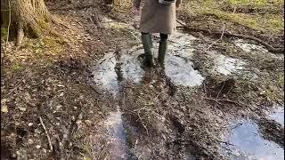 Spring walking in mud