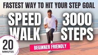 Speed Walk Workout at Home  3000 Steps Fast Walking Workout