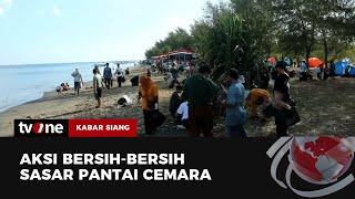 Ratusan Orang Tumpah Ruah Gelar Aksi Bersih-Bersih Pantai Cemara  Kabar Siang tvOne