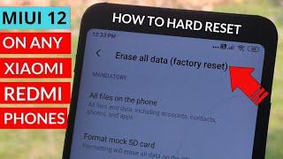 Hard Reset  Factory reset On MIUI 12 Any Xiaomi Device Miui 12 Hard Reset On Redmi Note 5 Pro & 5