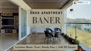 3BHK Apartment for sale at Baner- Pune  Ready Possession Semi-furnished & Higher floor West view