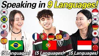 3 Polyglots Speaking in 9 Different LanguagesKeep Switching Languages