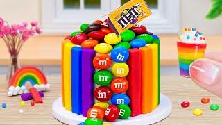 Rainbow KITKAT Cake Made From COCA COLA  Miniature Rainbow Cake Decorating M&M Candy  Petite Baker