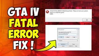 Fix GTA IV Fatal Error XNetStartup Failed- GTA IV Error Fix