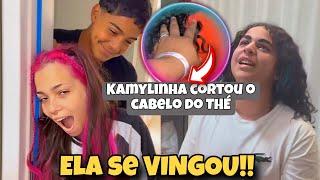 Kamylinha cortou o cabelo do THÉ e ele chorou 