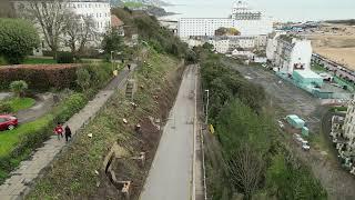 Landslide on Folkestones Road of Remembrance February-March 2024 No Audio