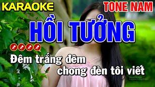  HỒI TƯỞNG Karaoke Nhạc Sống Bolero Tone Nam  BẢN HAY NHẤT  ► Tình Trần Organ