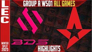 BDS vs AST Highlights ALL GAMES  LEC Winter 2023 Group A W5D1  Team BDS vs Astralis