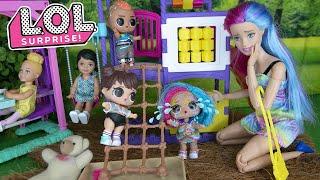 TODDLER GETS HURT AT THE PARK - LOL Dolls Play at the Park  Park Playing Adventures