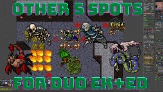 Other 5 spots for duo hunt EK+ED midhigher lvl Tibia 2022