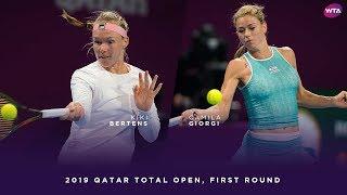 Kiki Bertens vs. Camila Giorgi  2019 Qatar Total Open First Round  WTA Highlights