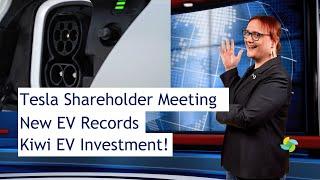 ecoTEC Episode 275. Tesla Shareholder Meeting New EV Records Kiwi EV Investment