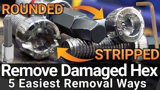 5 Easy Tricks HOW to Remove Rounded Stripped Allen Hex Bolts FCA Screw