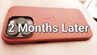 Official iPhone 14 Pro Apple Leather Case - Two Months Later