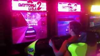 Daytona USA 2 Arcade Gameplay Demonstration Gameworks Tempe Arizona