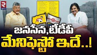 TDP Janasena Combined Manifesto  2024 AP Elections  Pawan Kalyan Chandrababu  RTV