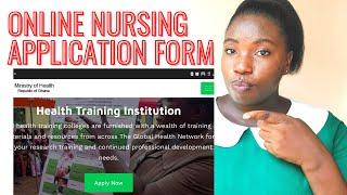 How to apply for Nursing School online in Ghana  Filling the form correctly