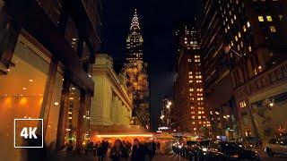 MANHATTAN EVENING 5th Avenue Walking Tour 4K