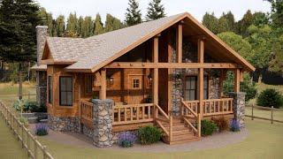 29x32 9x10m 2-Bedroom Wood Cabin Design  Cozy & Perfect