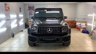 Оклейка матовой полиуретановой пленкой нового гелика Mercedes G63 AMG