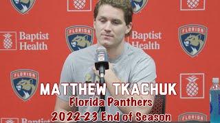 Matthew Tkachuk of the Florida Panthers Speaks at the End of the 2022-23 Season