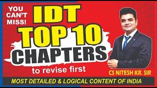 IDT  TOP 10 CHAPTERS  TO REVISE FIRST  CS EXECUTIVE  BY CS NKJ SIR  CS NKJ CS CLASSES