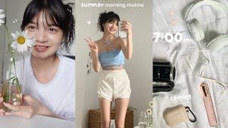 Relaxing Summer Morning Routine 700 am Comforting Reset Day & How I wake up early