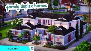 Family Duplex Homes   The Sims 4 For Rent Speed Build  Early Access