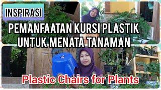 INSPIRASI PENGGUNAAN KURSI PLASTIK UNTUK MENATA TANAMAN DI TERAS RUMAH#PLASTIC CHAIRS FOR PLANTS