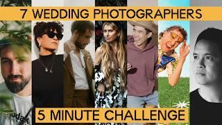 How to Pose Couples UNDER 5 MIN - 7 Wedding Photographers CHALLENGE