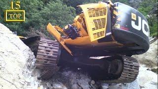 Top 15 Slide Show  Heavy Equipment Excavators  Accidents Caught On Tape Compilation