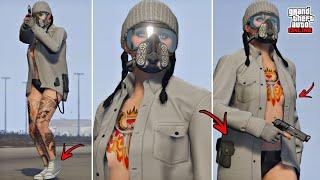 How to Get GTA 5 FEMALE NO TOP OUTFIT & High Tops  No Transfer Glitch