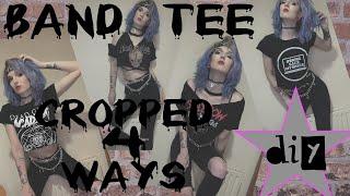 DIY Cropped Band Tee 4 ways