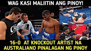 16-0 At Knockout Artist Na Australiano Pinalagan ng Pinoy