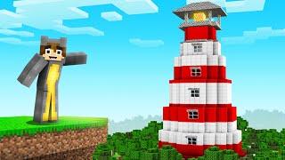 I Built A HUGE LIGHTHOUSE In Our NEW Minecraft World