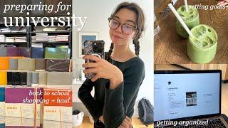 preparing for university  back to school shopping + haul getting organized & goal setting