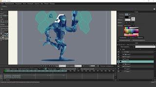 Importing a PSD with separated layers and animate it in Moho by @MotionProAnimation 