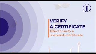 VERIFY A SHAREABLE CERTIFICATE