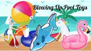 Blowing Up Pool Toys Animation