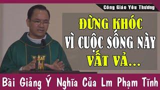 ĐỪNG KHÓC VÌ CUỘC SỐNG NÀY VẤT VẢ ... Bài Giảng Ý Nghĩa Của Lm Phạm Tĩnh  Công Giáo Yêu Thương