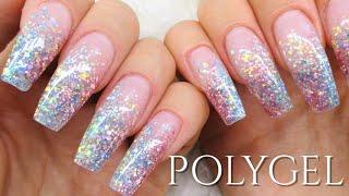  How to Polygelnails with Glittertips