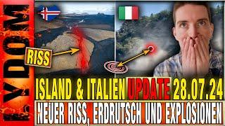 Island Campi Flegrei und Stromboli - Riss Erdrutsch und Explosionen