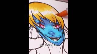 Drawing a Blue Tang as a Merfolk  Mermay 2024