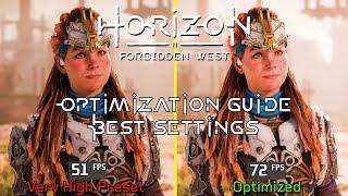 Horizon Forbidden West  OPTIMIZATION GUIDE  Every Setting Tested  Best Settings