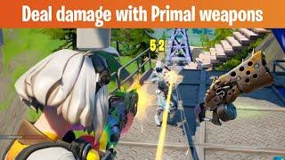Fortnite วิธีทำ Legendary Quest  Deal damage with Primal weapons