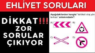 ÇÖZ KAZAN SORULAR - EHLİYET SINAV SORULARI - MART - NİSAN EHLİYET SINAVI