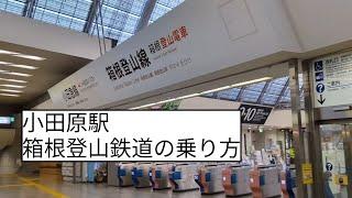 小田原駅　箱根登山鉄道の乗り方　（小田急線改札通って11番線へ）