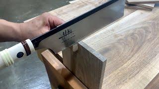 Mitered Dovetail Wooden Box With SUIZAN Ryoba Dozuki Flush Cut Saw & Hand Plane  Woodworking