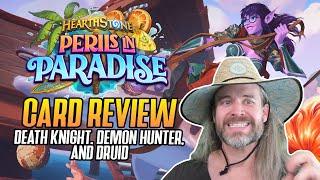 Hearthstone Perils In Paradise Card Review Death Knight Demon Hunter and Druid